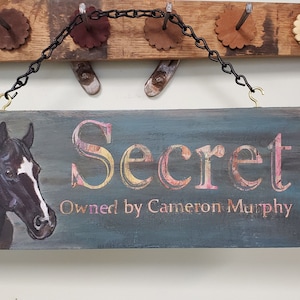 Custom Stall Signs, Custom nameplate, Stall Sign of your horse, hand painted horse sign, Personalized Stall Sign, Custom Horse portrait