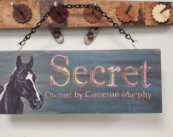 Custom Stall Signs, Custom nameplate, Stall Sign of your horse, hand painted horse sign, Personalized Stall Sign, Custom Horse portrait