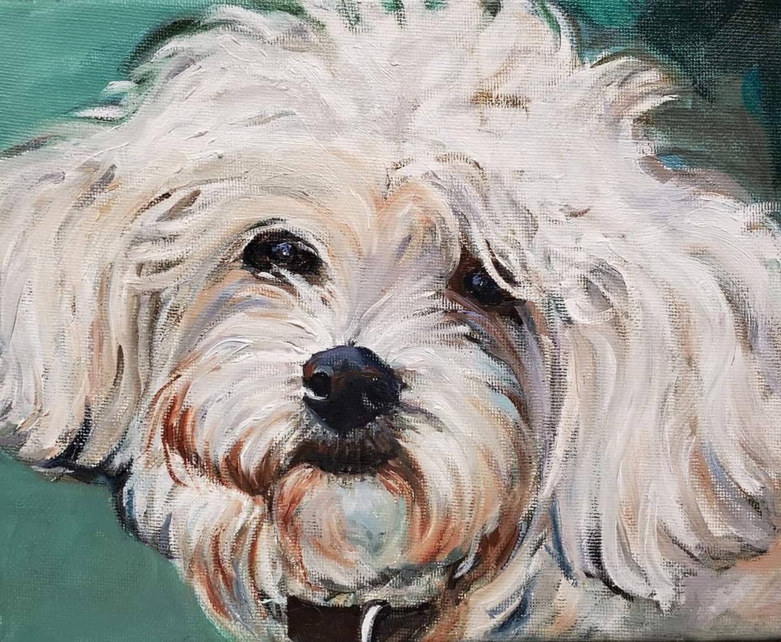 Pet Portrait Painting of Your Pet Pet Painter Dog Artist Etsy