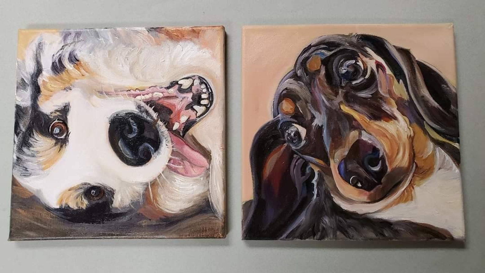 Pet Portrait Painting of Your Pet Pet Painter Dog Artist Etsy