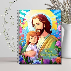 Printable Bible Coloring Book: 50 Christian Designs (Digital Download)
