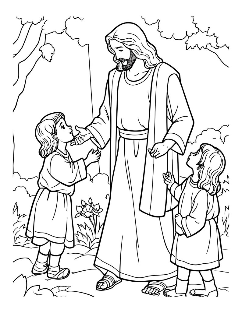 Printable Bible Coloring Book for Kids : Digital Christian Coloring ...