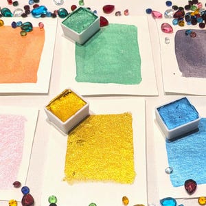 Shimmer Watercolor paints gift for artist