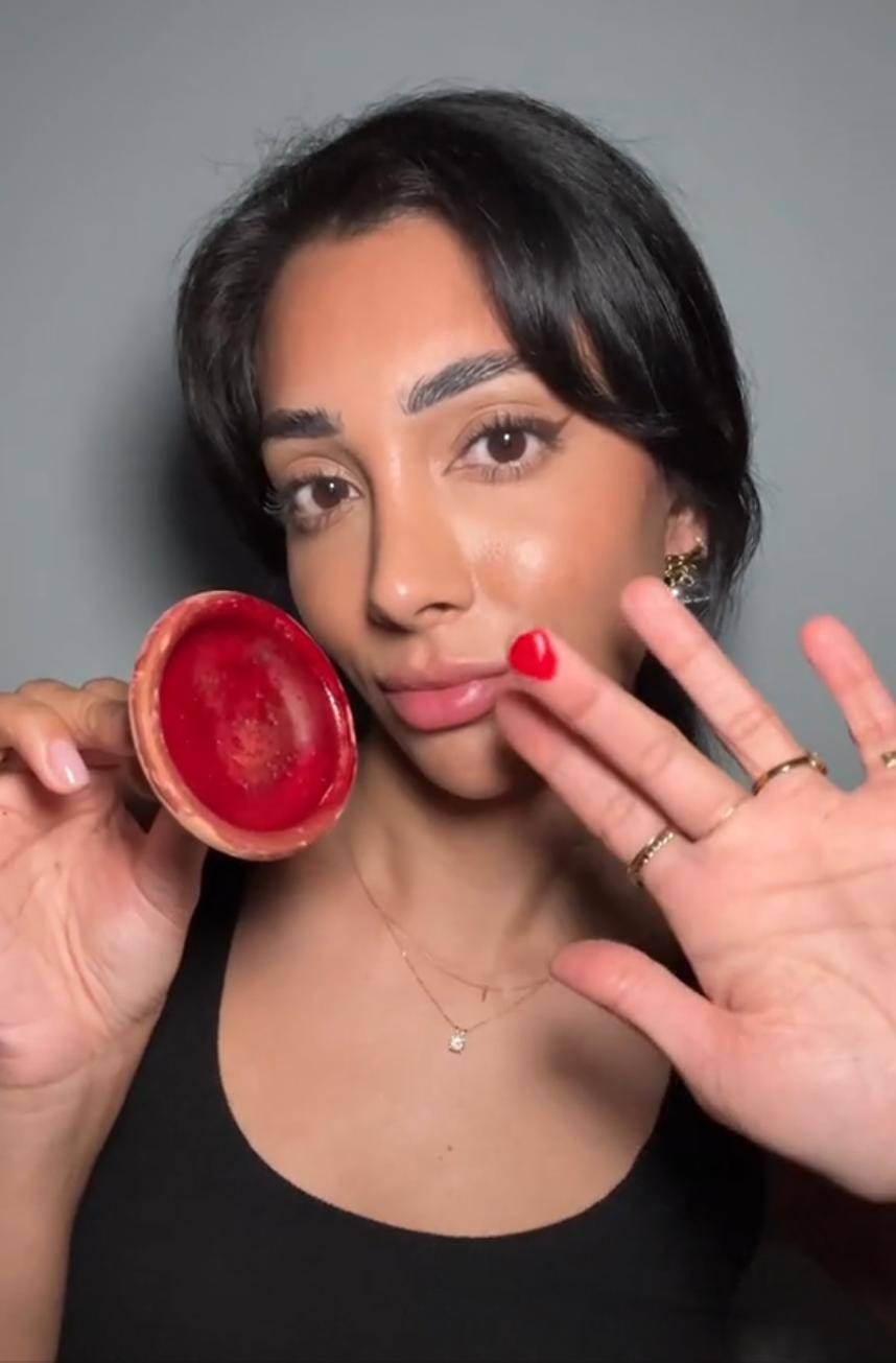 Berber Lip Stain, Moroccan Clay Pot, Lip and Cheek Stain, Handcrafted Moroccan Lipstick and Lip Balm, Unique Beauty Gift.
