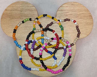 Mickey Mouse - Disney Character Inspired Beaded Bracelets - Custom