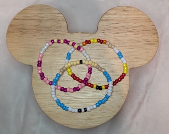 Alice in Wonderland - Disney Character Inspired Beaded Bracelets - Custom