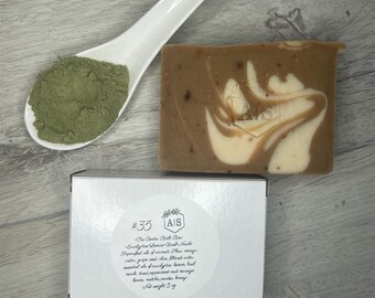 Natural Bar Soap Re-Center  # 35 with Organic Matcha Eucalyptus•Lemon•Basil•Neroli•