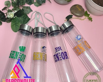 Senior 2026 Water Bottles 16oz (UCPS) Senior Water Bottles Clear Water Bottles with Handle