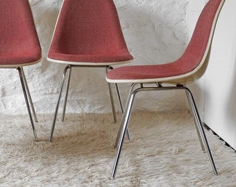 4 de 4, Sillas DSX de Charles y Ray Eames, Herman Miller - Mobilier International, Conjunto de sillas vintage DSX 1960s shell fiberglass MCM