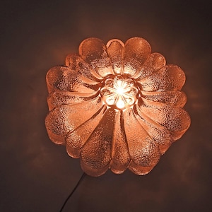 Mid-Century Modern Flower Shape Ceiling Light, 1960s Flush Mount Light, 1960s Crystal Chandelier, Ceiling Light, Vintage Wall Light