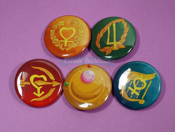 Sailer Moon Badge Button New Sailor Venus Anime