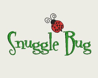 Snugglebug Ladybug Spring Embroidery design for baby