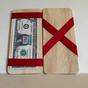 Handcrafted Wooden Toy Magic Wallet: Novelty Gift Card Holder
