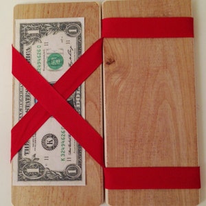Billetera mágica de juguete - Billetera mágica de juguete de madera hecha a mano - Regalo de graduación en efectivo o tarjeta de regalo - Truco de magia - Graduación - Navidad
