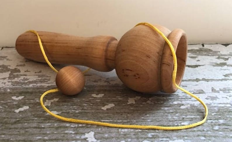 Toy Ball & Cup Game Handcrafted Natural Wood Toy Ball and | Etsy