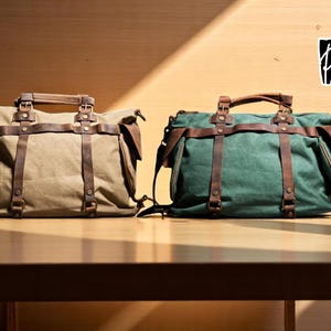 Bolsa de lona retrô | Bolsa tiracolo masculina de couro legítimo | Bolsa transversal tipo carteiro | Bolsa de ombro casual | Durável para o dia a dia
