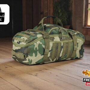 Sport Reisetasche | Molle taktischer Rucksack | Großer Seesack für Gym, Fitness, Outdoor & Reisen | Langlebige Camping-, Jagd- und Angelausrüstung