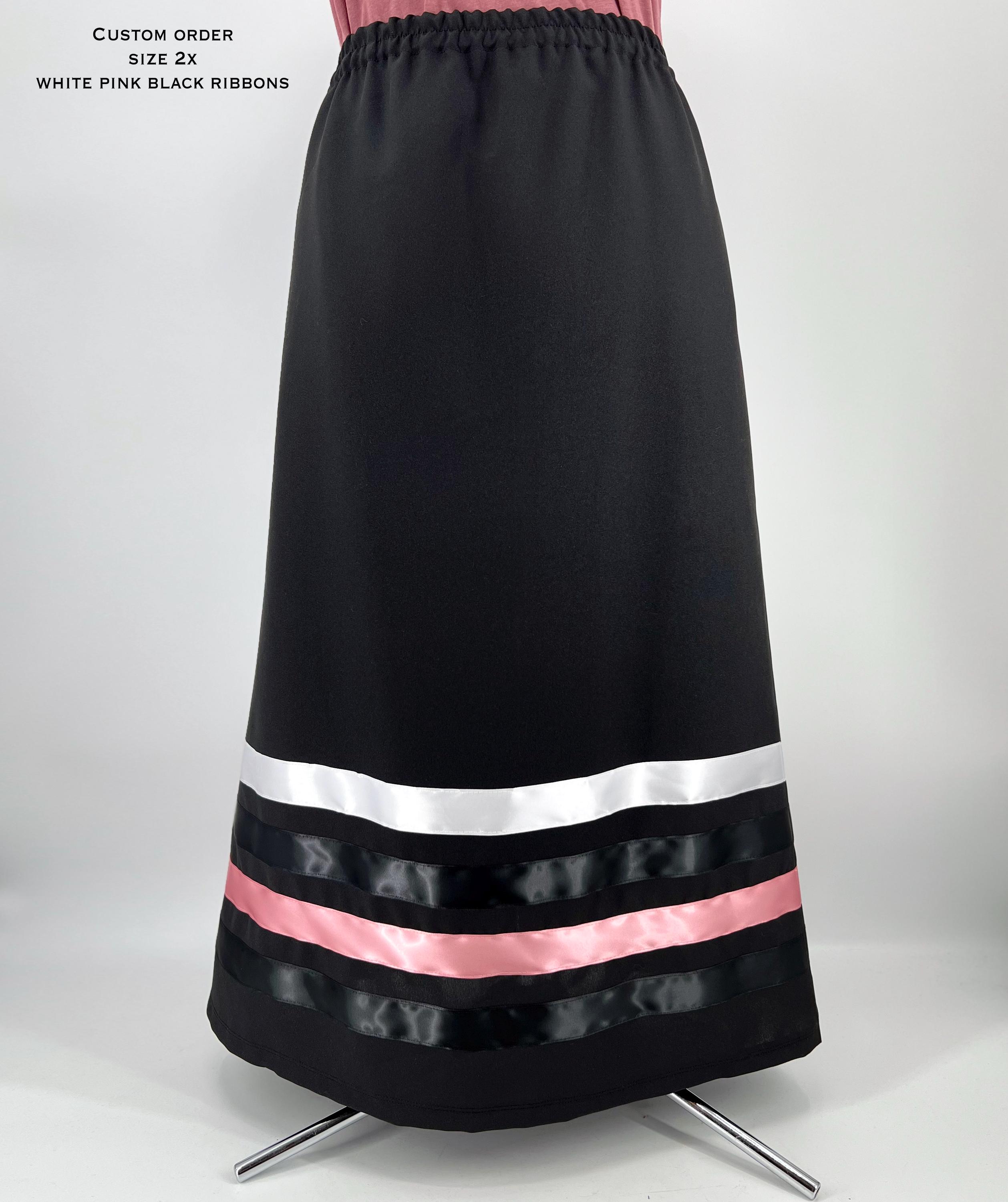 stina / black ribbon wrap skirt / short / dusty pink