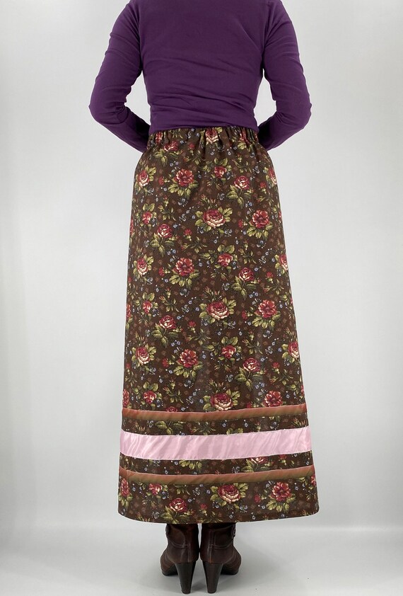 Rose Print Cotton Ribbon Skirt - Etsy Canada