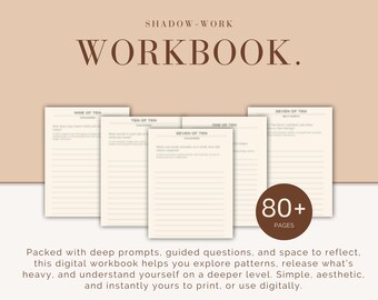 Diario de trabajo de sombras: descarga digital / tarjetas de afirmación imprimibles