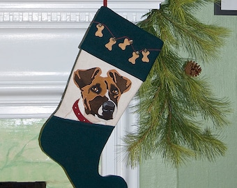 Smooth Coated Fox Terrier Christmas Dog Stocking Perfect for Your Holiday Mantel