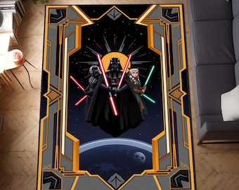 Alfombra de Darth Vader de Star Wars, temática del Lado Oscuro, alfombra de ciencia ficción para gamers, decoración cinéfila o regalo para él o ella.