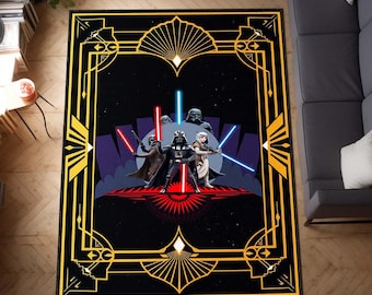 Alfombra de Star Wars con temática de Darth Vader, del Lado Oscuro, de ciencia ficción, ideal para gamers, cinéfilos o como regalo para él o para una cueva de hombres.