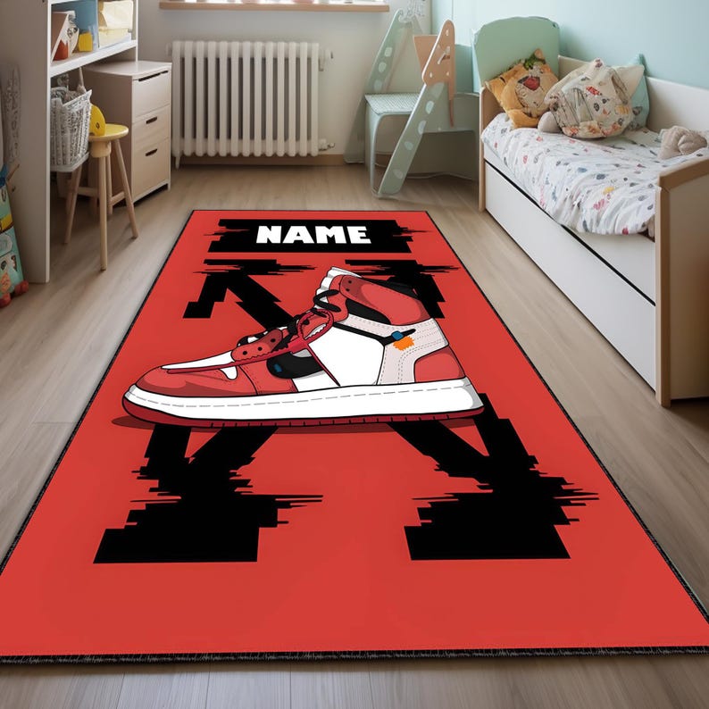 Custom Sneaker Rug, Streetwear Rug, Basketball Shoe Mat for ...