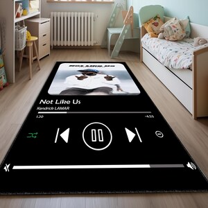 Spotify Song Rug Custom Music Album Cover Rug, Personalized Spotify Style Carpet for ...