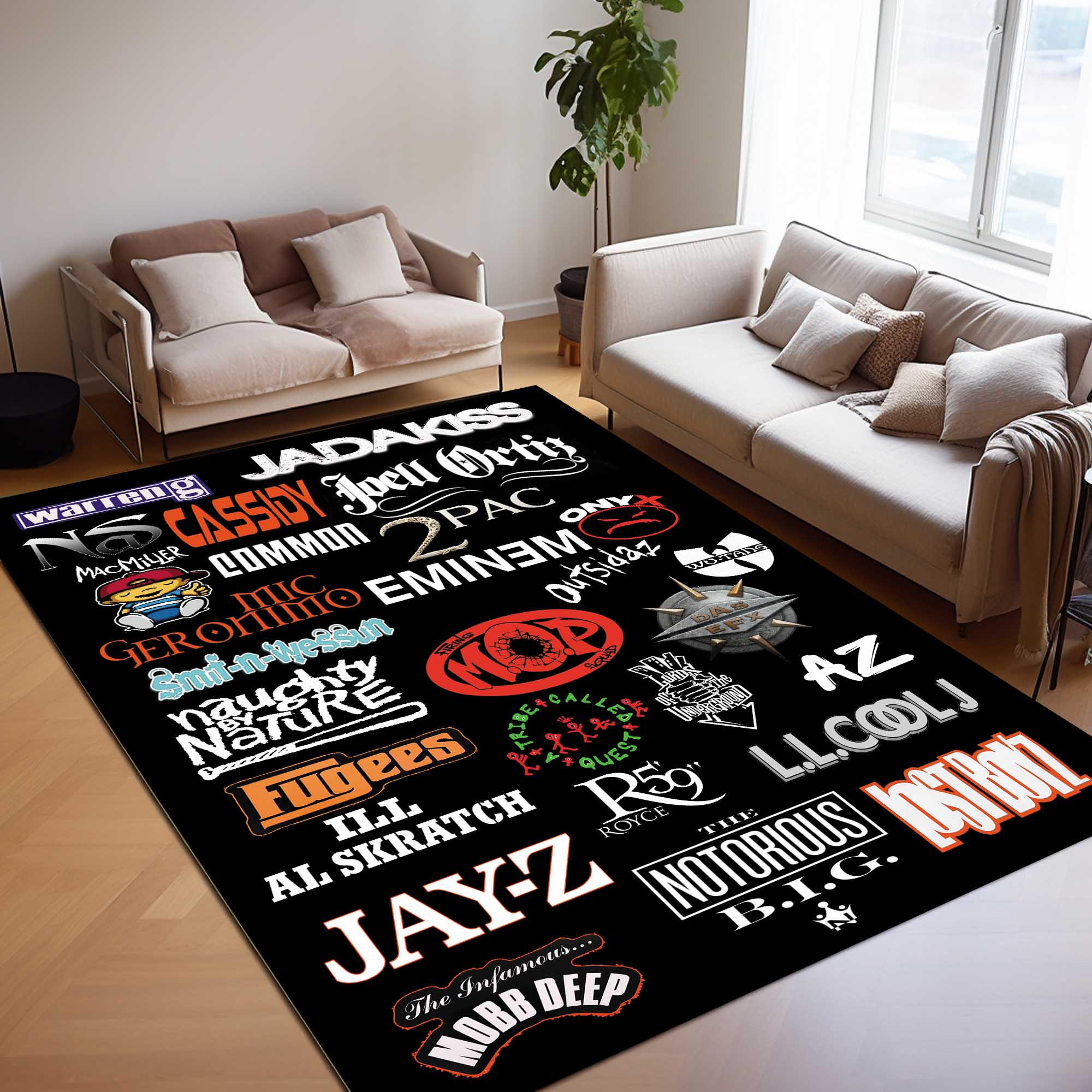 洋楽 G-RAP TMH - THE OBJECT OF BUSINESS Hip Hop Rug, Hard Music Carpet, Housewarming Gift, Rap Music Rug