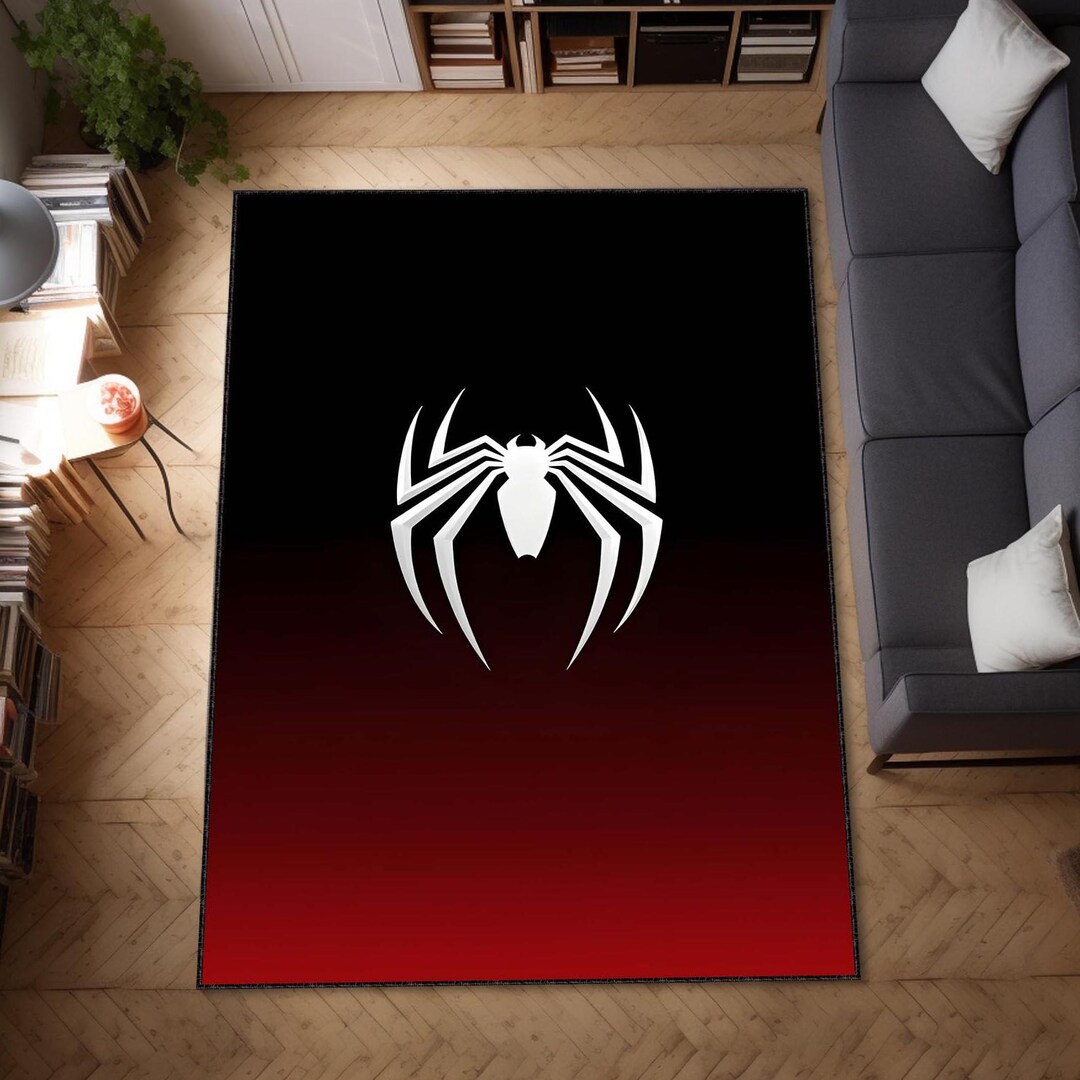 Red Spider, Spider-man Rug, Kids Area Rug, Teen Room Carpet ...