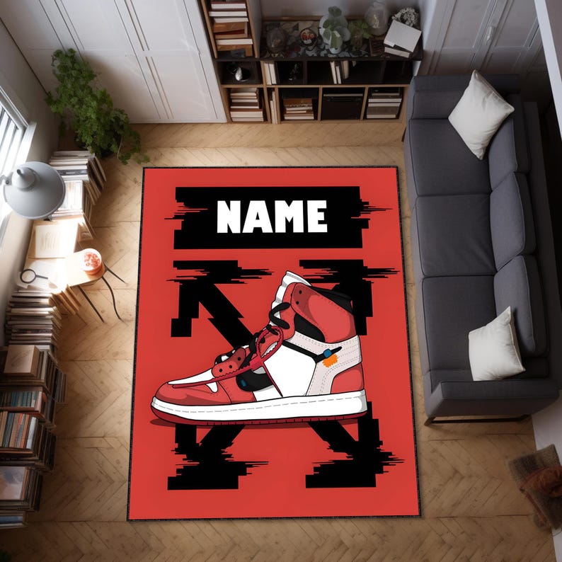 Custom Sneaker Rug, Streetwear Rug, Basketball Shoe Mat for ...