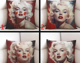 Marilyn Monroe Pillow Case, Blonde Bombshell Pillow Cover, Actress Pillowcase, Colorful Pillow, Throw Pillow Case, Fashion Pillow Cases