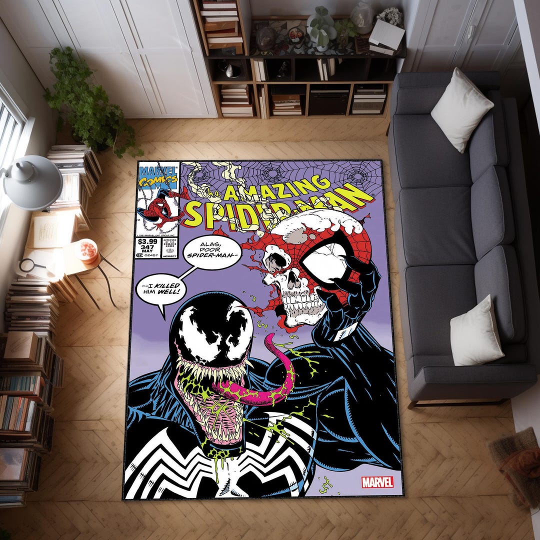 Spider-man Rug, Venom Area Rug, Teen Room Carpet, Housewarming Gift ...