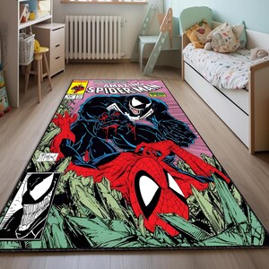 Venom-spiderman Rug, Christmas Rug, for Man Cave Rug, Housewarming Gift ...