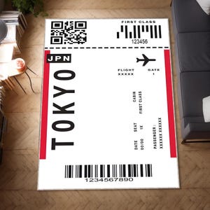 Convite de passagem de aniversário de avião, convite de passagem de avião, tapete de cartão de embarque, presente personalizado, presente de dia dos namorados, presente de Natal, tapete personalizado