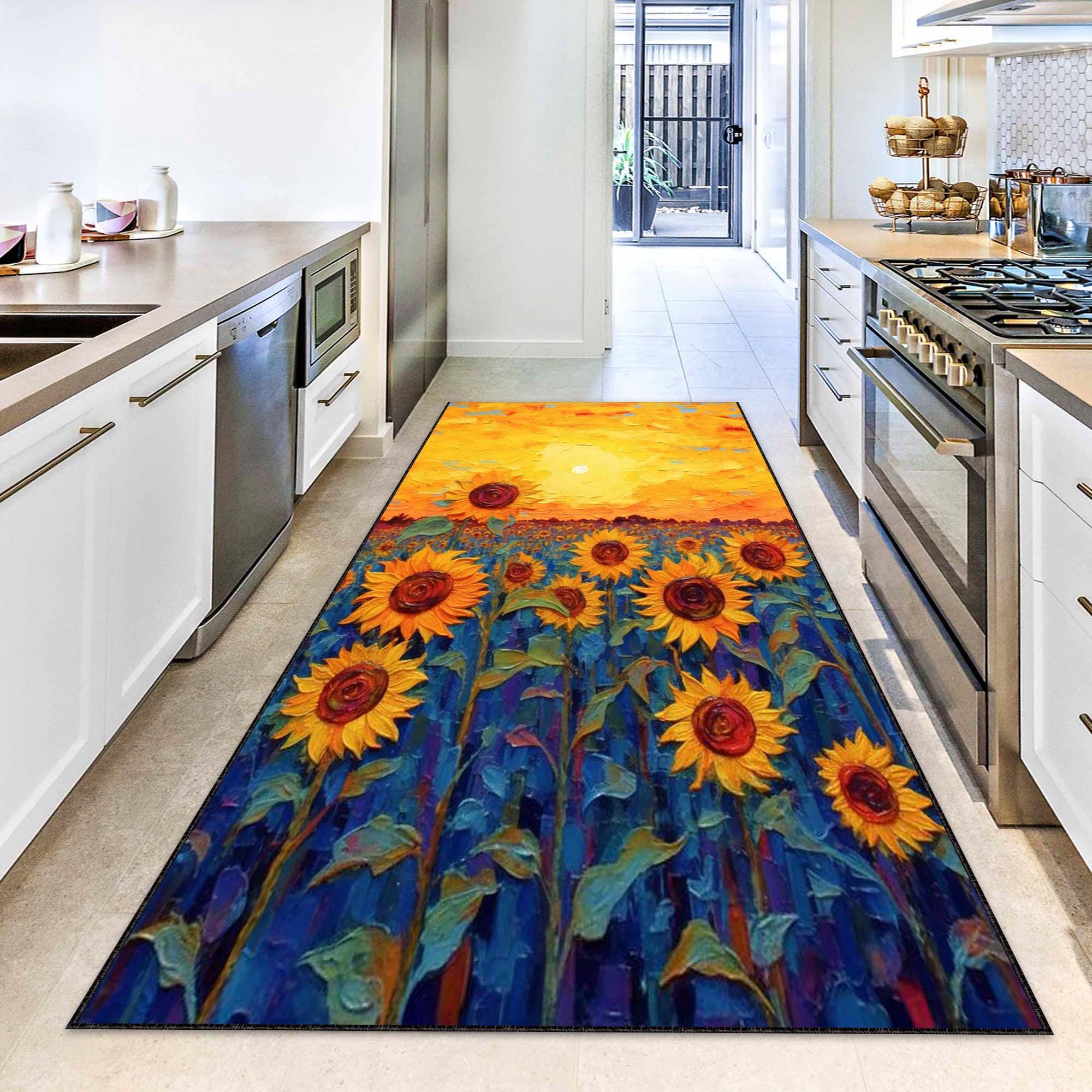 WhSunVo Kit de tapis à crochet à loquet Motif tournesol
