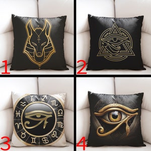 Ancient Pillow Case, Egypt Pillow Cover, Sham Pillowcase, Colorful Pillow, Horus Pillow Case, Custom Pillow Cover, Antiques Pillow Cases
