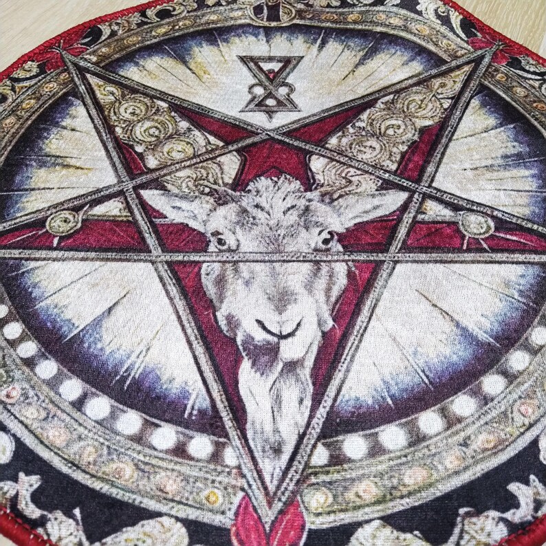Pentagram Round Rug, Circle Rug, Satan Carpet, Housewarming Gift ...