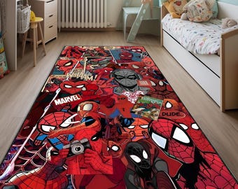 Tappeto di Spider-Man Dude, tappeto per bambini, tappeto per la cameretta dei ragazzi, regalo di inaugurazione della casa, tappeto di Spider-Man Comics, tappeto per compleanno, tappeto da supereroe, regalo di Natale