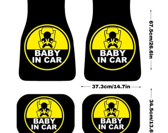 Baby-in-automat, auto-accessoires, op maat gemaakte autocadeau, autotuning, universele automat, vloermatten voor en achter, automatische voetmat het hele jaar door, let op