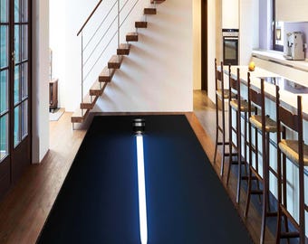 Alfombra de pasillo con diseño de sable láser, alfombra de pasillo de Star Wars, decoración Jedi y Sith, tapete temático de ciencia ficción, decoración friki para el hogar, alfombra para sala de juegos de Galaxias