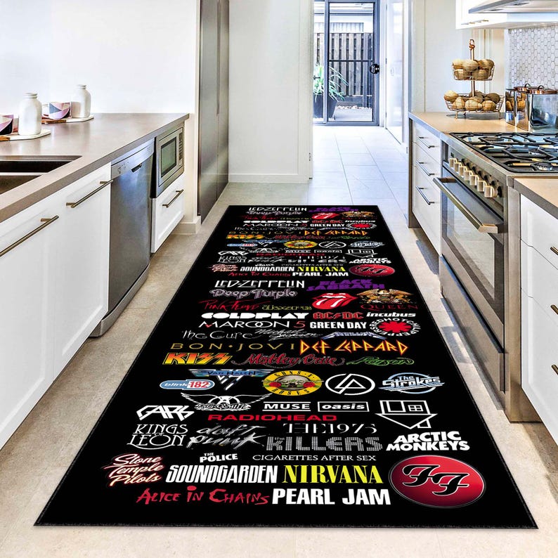 Rock N Roll Rug, Hard Music Carpet, Metal Music Rug, All Rock Music ...