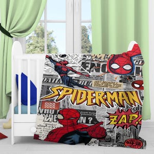 Spider-Man-Decke, Spiderman-Collage-Decke, Baby-Helden-Decke, weiche Babydecke, Babygeschenk, Kamindecke, Weihnachtsgeschenk, Spiderman