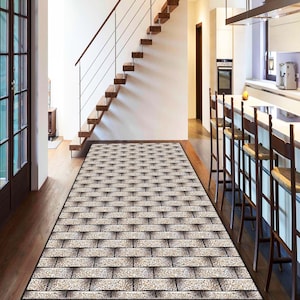 Natural Rock Pattern Carpet, Rustic Stone Rug, 3D Pebble Print Mat, Earthy Home Decor, Cozy Cabin Aesthetic, Indoor Outdoor Flooring Rug