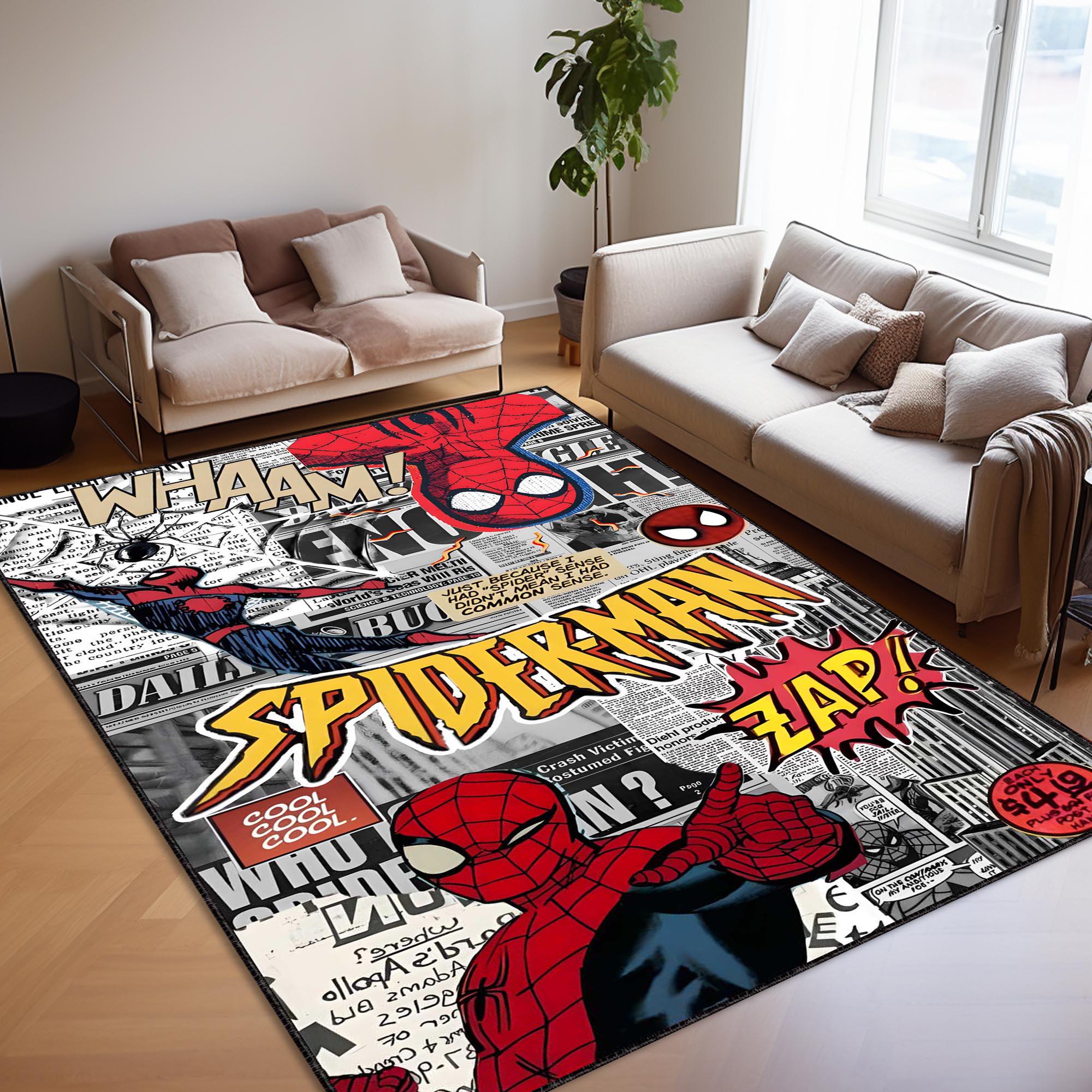 Spider-man Rug, Kids Area Rug, Teen Room Carpet, Housewarming Gift ...