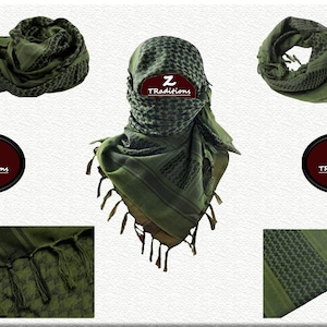 100% Pure Cotton Palestinian Scarf Keffiyeh With 2 Side Tassels | Palestine Keffiyeh Shemagh Scarf | Ramadan | Gift for Him | Gift for Her |