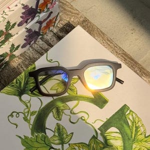 Blue Light Blocking Glasses | Matte Black Square Frame | Unisex Blue Light Reading Glasses for Computer, TV & Screen Use