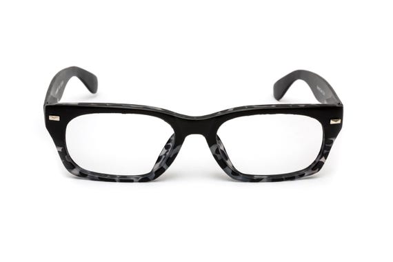 Matte Black Tortoiseshell Rectangular Reading Gla… - image 2