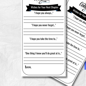Tarjetas con consejos y deseos para la fiesta de graduación, tarjetas para compartir con los amigos, imprimibles o regalos de graduación, descarga instantánea, promoción de 2025